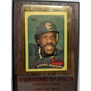 Signed AWESOME Dawson 1989 Topps Card Authentic Autograph MLB Andre Cub Genuine